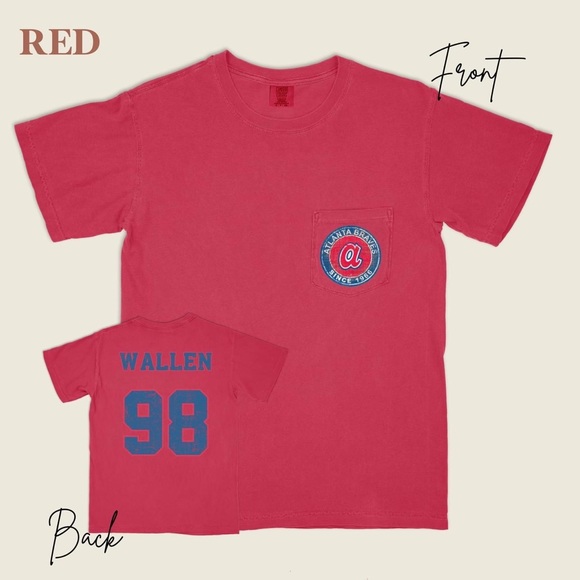 98 Braves Tee | Wallen Tee | Morgan Wallen | Comfort Colors | SM-XXL | NAVY - Picture 2 of 3